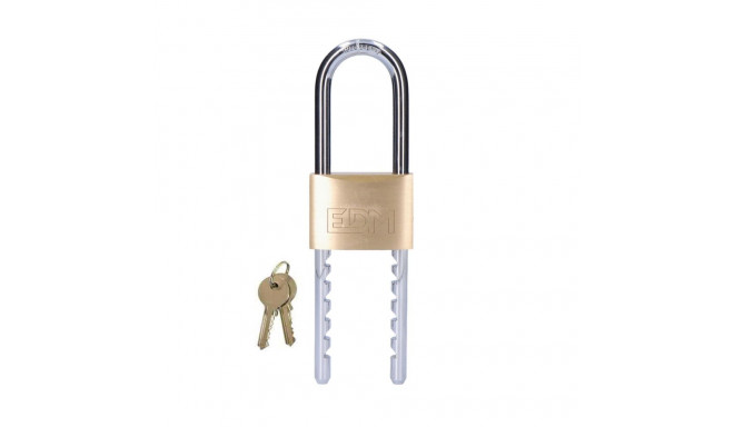 Key padlock EDM 85232 Brass Adjustable