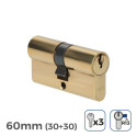 Cylinder EDM r13 European Short camlock Golden Brass (60 mm)