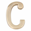 Letter EDM C Polished brass (10 cm)