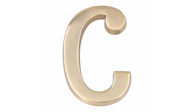 Letter EDM C Polished brass (10 cm)