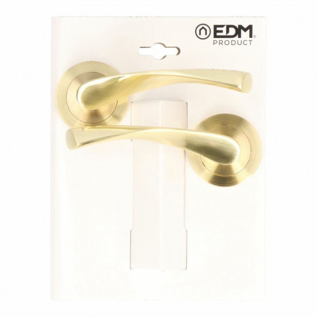Handle with rosette EDM 85438 707 Aluminium Ø 50 mm