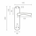 Handle set EDM 707 24 x 4,5 cm