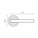 Handle with rosette EDM 606 Aluminium Ø 50 mm