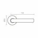 Handle with rosette EDM 575 Stainless steel Ø 53 mm