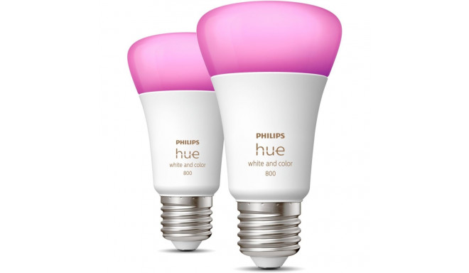 "Philips Hue White & Col. Amb. E27 Doppelpack 2x570lm 60W!-"