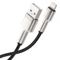 Baseus Cafule seeria metallist andmesidekaabel USB - Lightning 2.4A 1 m must (CALJK-A01)
