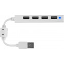 Speedlink USB hub Snappy Slim 4-port USB 2.0 Passive, valge (SL-140000-WE) (avatud pakend)