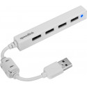 Speedlink USB hub Snappy Slim 4-port USB 2.0 Passive, white (SL-140000-WE) (opened package)