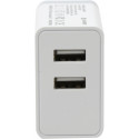 Platinet USB charger 2xUSB 3.4A, white + cable (43723) (opened package)