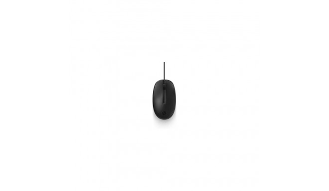 HP 128 USB Wired Laser Mouse, Sanitizable - Black