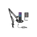 FIFINE T669 PRO3 Wired Microphone with RGB Lighting and Stand | USB