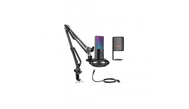 FIFINE T669 PRO3 Wired Microphone with RGB Lighting and Stand | USB