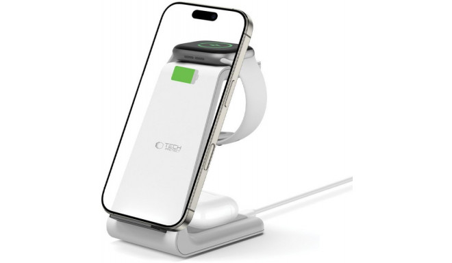 Tech-Protect juhtmevaba laadija A36 3in1 QI15W, valge