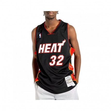 Mitchell &Ness NBA Swingman Miami Heat Shaquille O`Neal T-shirt M SMJYAC18017-MHEBLCK05SON (M)