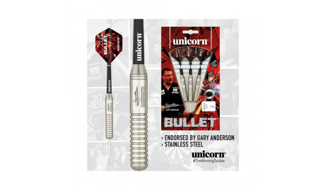 Darts steel tip Unicorn Bullet Stainless Steel - Gary Anderson 21g: 27523 | 23g: 27524 | 25g: 27525 