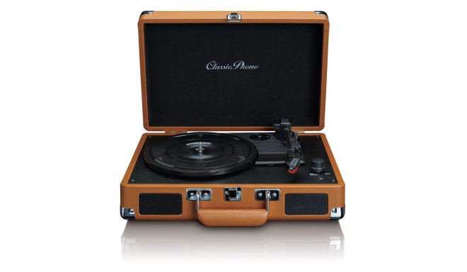 Suitcase turntable with speakers Lenco, brown