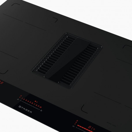 Induction hob and hood Faber Galileo Glass