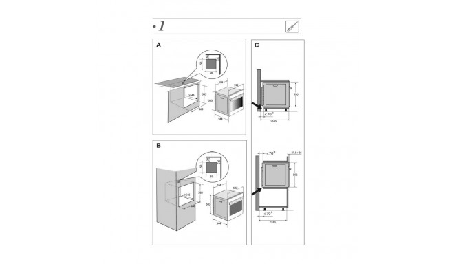 Integreeritav ahi De Dietrich DOP8574A