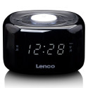 FM clock radio with night light Lenco CR12BK