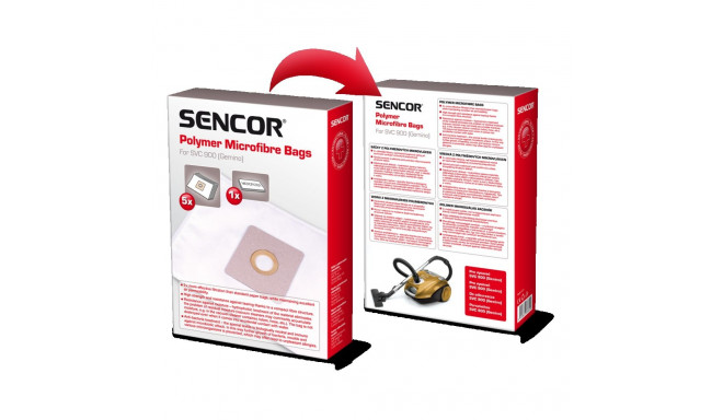 Tolmukott SVC900PF (5tk + mikrofilter) Sencor 40017800