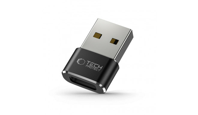 TECH-PROTECT ULTRABOOST ADAPTER USB TO TYPE-C BLACK