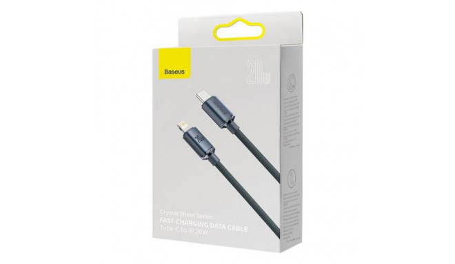 Baseus Type-C - Lightning cable, Crystal Shine Series Fast Charging Data Cable 20W 2m Black (CAJY000