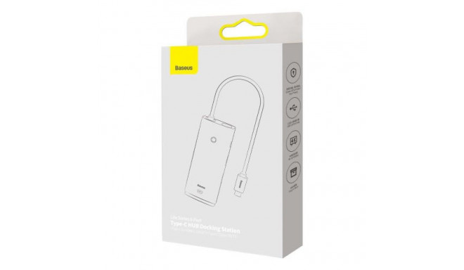 Baseus HUB Lite Series 5-in-1 Multifunctional (Type-C to 2x USB 3.0 / Type-C / HDMI 1.4 / SD/TF) Bla