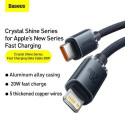 Baseus Type-C - Lightning cable, Crystal Shine Series Fast Charging Data Cable 20W 2m Black (CAJY000 Baseus Type-C - Lightning cable, Crystal Shine Series Fast Charging Data Cable 20W 2m Black (CAJY000