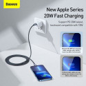 Baseus Type-C - Lightning cable, Crystal Shine Series Fast Charging Data Cable 20W 2m Black (CAJY000 Baseus Type-C - Lightning cable, Crystal Shine Series Fast Charging Data Cable 20W 2m Black (CAJY000