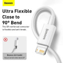 Baseus Lightning Superior Series cable, Fast Charging, Data 2.4A, 1m White (CALYS-A02)