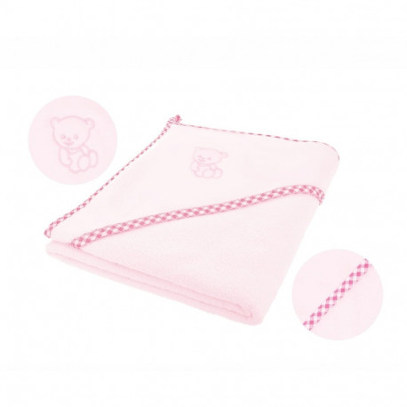Lamb soft bath towel – pink, 100x100, BOC0111