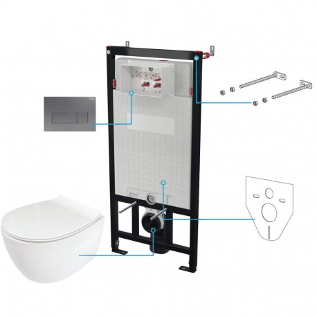 6-in-1 concealed toilet set