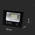 V-TAC 40W Must IP65 Päikesepatareiga LED Prožektor, Puldi ja Taimeriga, VT-200W 4000K 3100lm