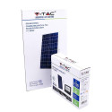 V-TAC 40W Must IP65 Päikesepatareiga LED Prožektor, Puldi ja Taimeriga, VT-200W 4000K 3100lm
