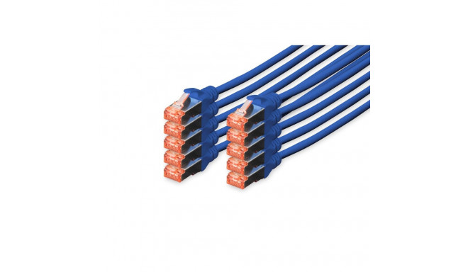 Digitus CAT 6 S/FTP patch cable, 10 pieces