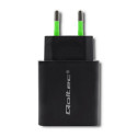 Qoltec 51713 Laadija | 18W | 5-12V | 1.5-3A | USB tüüp C PD | USB QC 3.0 | Must