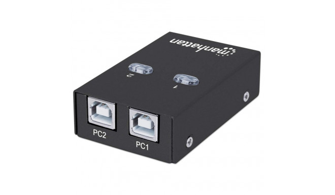 Manhattan USB-A automaatne jagamislüliti, 2x USB-B porti, 480 Mbps (USB 2.0), kahe juhtimisega (auto