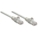 Intellinet Network Patch Cable, Cat6, 1m, Grey, CCA, U/UTP, PVC, RJ45, Gold Plated Contacts, Snagles