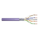 DIGITUS Cat.6 Installation Cable, F/UTP, B2ca, AWG23/1, LSOH, 100m, Purple, Foil
