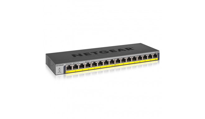 NETGEAR GS116PP Unmanaged Gigabit Ethernet (10/100/1000) Power over Ethernet (PoE) Black