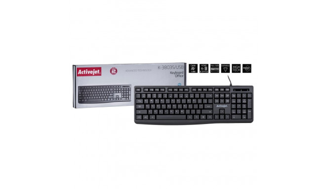 Activejet USB klaviatuur K-3803S