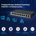 Extralink PoE Switch CERES 8x 100Mb/s PoE/PoE+, 2x RJ45 Uplink 100Mb/s, 96W