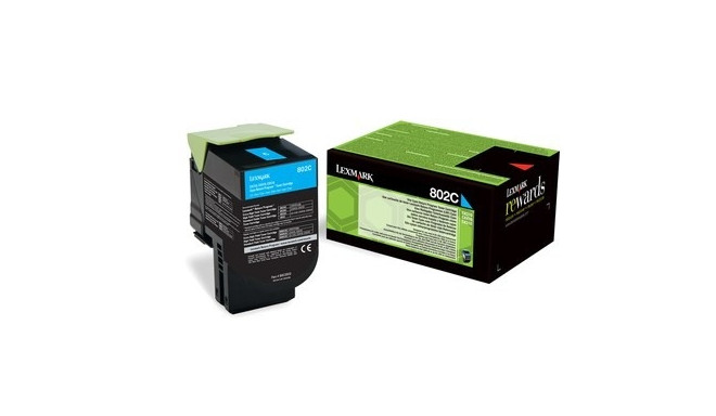 Lexmark 802C originaal tsüaan toonerkassett 1 tk