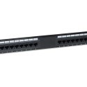 Intellinet Patch Panel, Cat6, UTP, 16-Port, 1U, Black