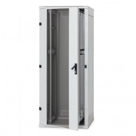 Triton 19" Delta S rack 15U/600x600, glass grey Freestanding rack