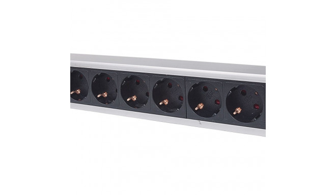 Intellinet 19" 1.5U rackmount 7-väljundiga toitejaotur EU CEE 7/3 pistikutega, ülepinge kaitsega, in