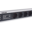 Intellinet 19" 1.5U Rackmount 7-Way Power Strip - German Type", With Surge Protection, 3m Power Cord