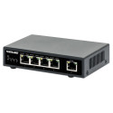 Intellinet 5-pordiline Gigabit Ethernet PoE+ lüliti, neli PSE PoE porti, IEEE 802.3at/af (PoE+/PoE) 