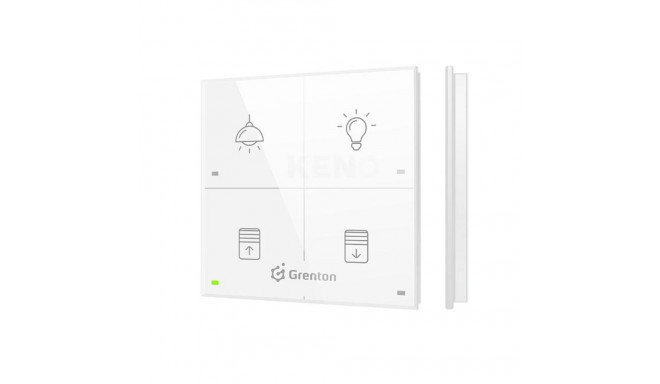 GRENTON TOUCH PANEL/ 4 TOUCH FIELDS/ TF-BUS/ WHITE GLASS FRONT