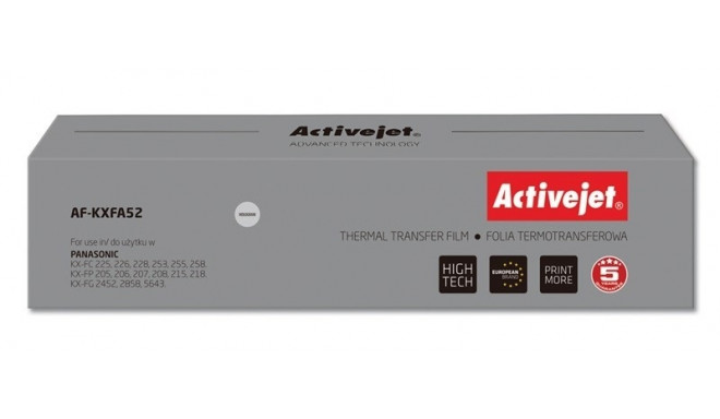 Activejet AF-KXFA52 kopeerimiskile (asendus Panasonic KX-FA52; Supreme; must)